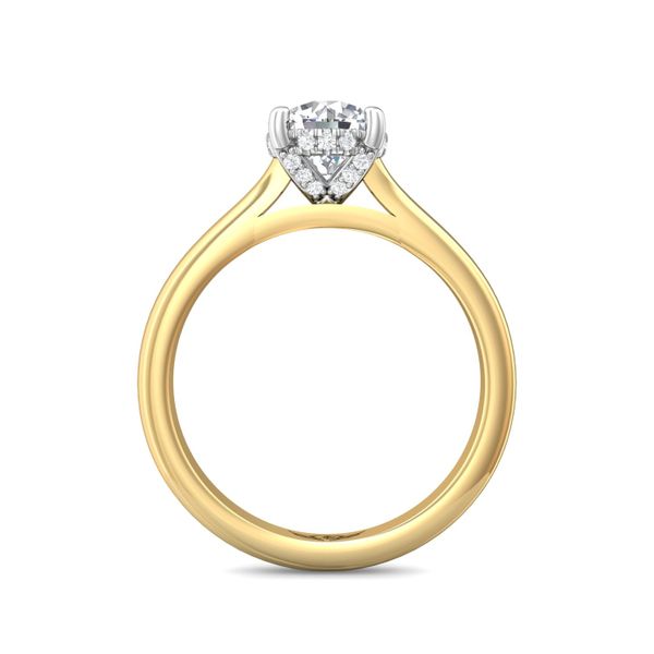 Flyerfit Solitaire 18K Yellow Gold Shank And Platinum Top Engagement Ring H-I SI1 Image 3 Christopher's Fine Jewelry Pawleys Island, SC