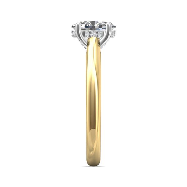 Flyerfit Solitaire 18K Yellow Gold Shank And Platinum Top Engagement Ring H-I SI1 Image 4 Grogan Jewelers Florence, AL