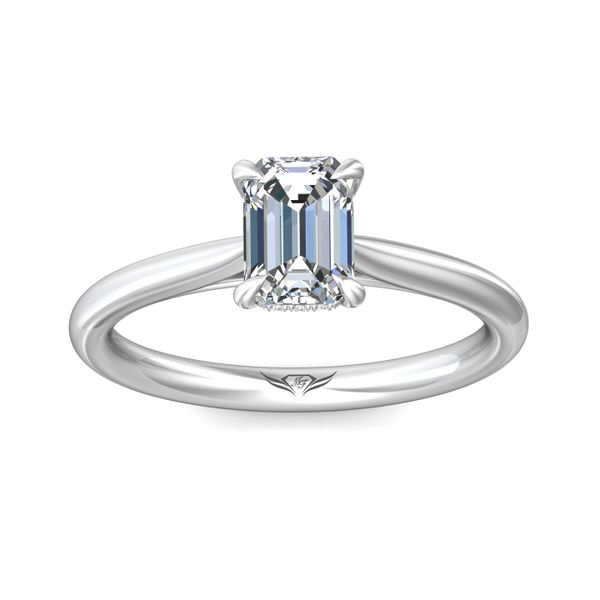 FlyerFit Solitaire Platinum Engagement Ring  Image 2 Grogan Jewelers Florence, AL