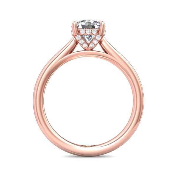 FlyerFit Solitaire 14K Pink Gold Engagement Ring  Image 3 Becky Beauchine Kulka Diamonds and Fine Jewelry Okemos, MI