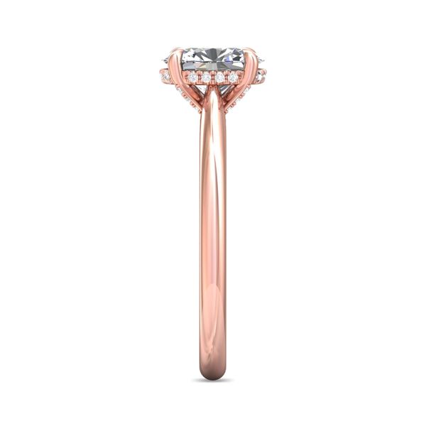 FlyerFit Solitaire 14K Pink Gold Engagement Ring  Image 4 Becky Beauchine Kulka Diamonds and Fine Jewelry Okemos, MI