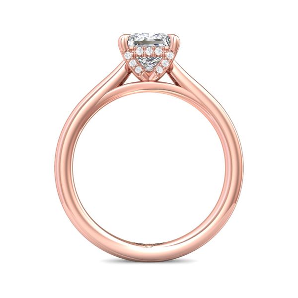 FlyerFit Solitaire 18K Pink Gold Engagement Ring  Image 3 Christopher's Fine Jewelry Pawleys Island, SC
