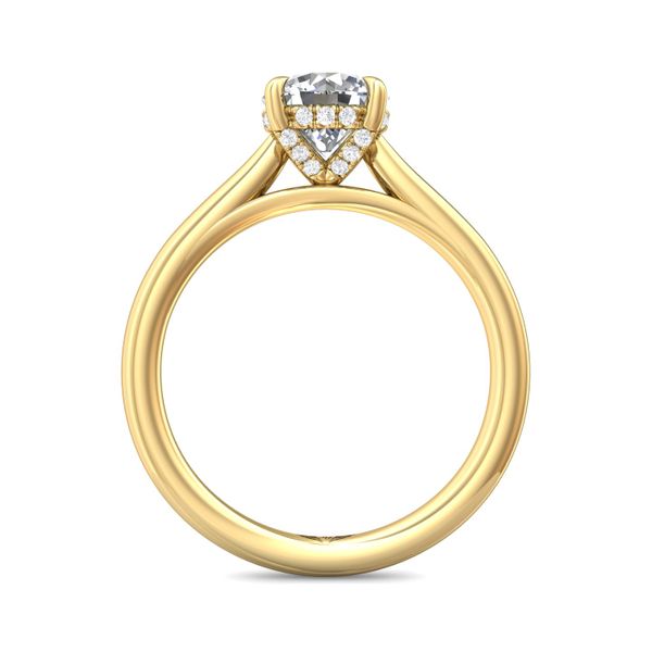 FlyerFit Solitaire 18K Yellow Gold Engagement Ring  Image 3 Wesche Jewelers Melbourne, FL