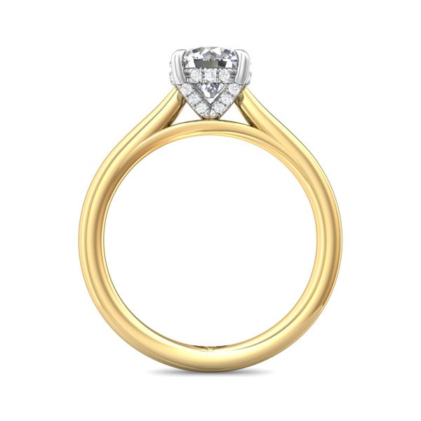 Flyerfit Solitaire 18K Yellow Gold Shank And Platinum Top Engagement Ring G-H VS2-SI1 Image 3 Becky Beauchine Kulka Diamonds and Fine Jewelry Okemos, MI