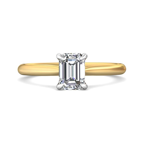 Flyerfit Solitaire 18K Yellow Gold Shank And Platinum Top Engagement Ring G-H VS2-SI1 Wesche Jewelers Melbourne, FL