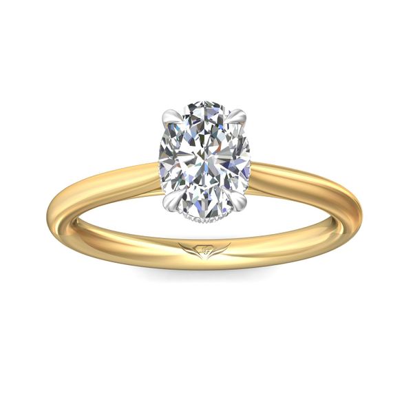 Flyerfit Solitaire 18K Yellow Gold Shank And Platinum Top Engagement Ring G-H VS2-SI1 Image 2 Grogan Jewelers Florence, AL