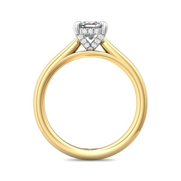 Flyerfit Solitaire 18K Yellow Gold Shank And Platinum Top Engagement Ring H-I SI1 Image 3 Grogan Jewelers Florence, AL