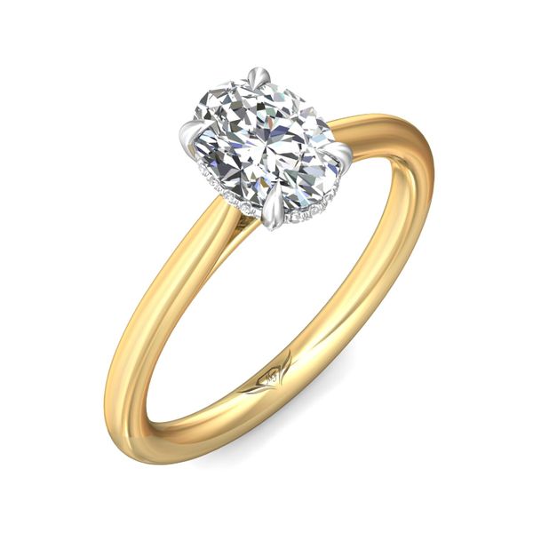 Flyerfit Solitaire 18K Yellow Gold Shank And Platinum Top Engagement Ring H-I SI1 Image 5 Christopher's Fine Jewelry Pawleys Island, SC