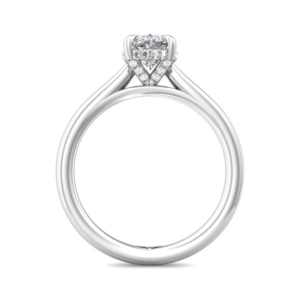 FlyerFit Solitaire 18K White Gold Engagement Ring  Image 3 Wesche Jewelers Melbourne, FL
