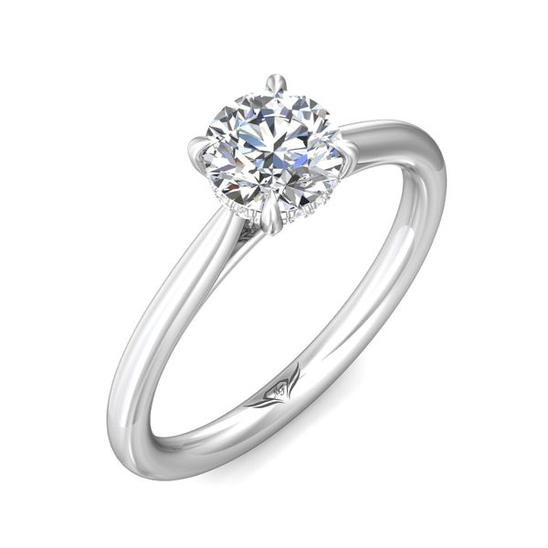 18K White Gold FlyerFit Solitaire Engagement Ring Image 5 Cornell's Jewelers Rochester, NY