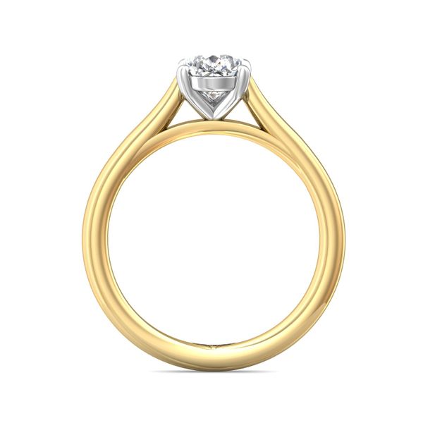 Flyerfit Solitaire 14K Yellow and 14K White Gold Engagement Ring Image 3 Grogan Jewelers Florence, AL