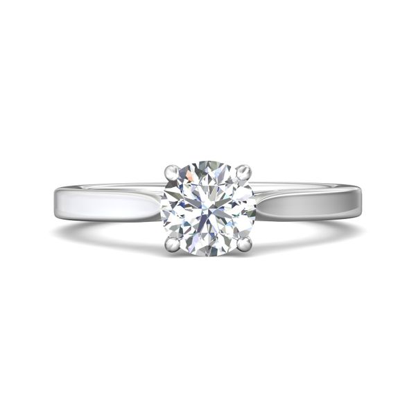 Platinum FlyerFit Solitaire Engagement Ring Becky Beauchine Kulka Diamonds and Fine Jewelry Okemos, MI