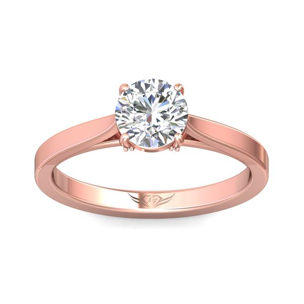 FlyerFit Solitaire 18K Pink Gold Engagement Ring  Image 2 Wesche Jewelers Melbourne, FL