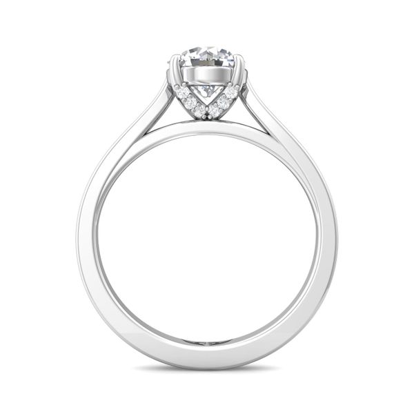 FlyerFit Solitaire 18K White Gold Engagement Ring  Image 3 Becky Beauchine Kulka Diamonds and Fine Jewelry Okemos, MI