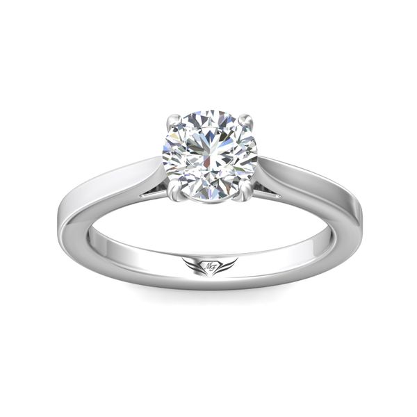 18K White Gold FlyerFit Solitaire Engagement Ring Image 2 Becky Beauchine Kulka Diamonds and Fine Jewelry Okemos, MI