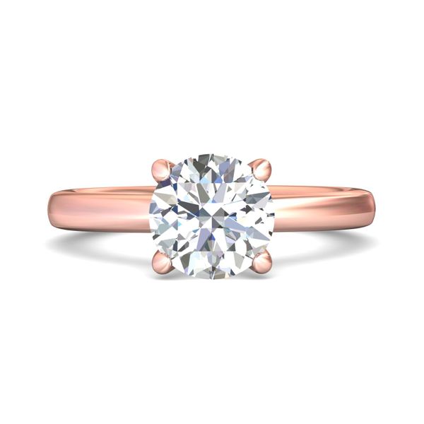 Flyerfit Solitaire 14K Pink Gold Engagement Ring Becky Beauchine Kulka Diamonds and Fine Jewelry Okemos, MI