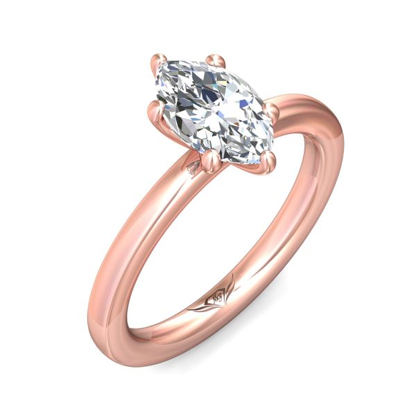 Flyerfit Solitaire 14K Pink Gold Engagement Ring Image 5 Wesche Jewelers Melbourne, FL