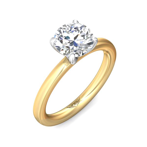 Flyerfit Solitaire 14K Yellow and 14K White Gold Engagement Ring Image 5 Grogan Jewelers Florence, AL