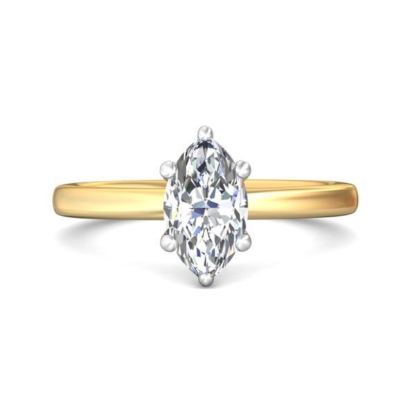 Flyerfit Solitaire 18K Yellow Gold Shank And White Gold Top Engagement Ring Christopher's Fine Jewelry Pawleys Island, SC