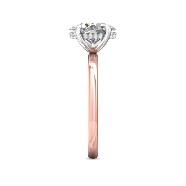 FlyerFit Solitaire 14K Pink Gold Shank And White Gold Top Engagement Ring  Image 4 Becky Beauchine Kulka Diamonds and Fine Jewelry Okemos, MI