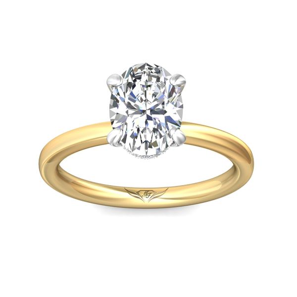 FlyerFit Solitaire 14K Yellow and 14K White Gold Engagement Ring  Image 2 Christopher's Fine Jewelry Pawleys Island, SC