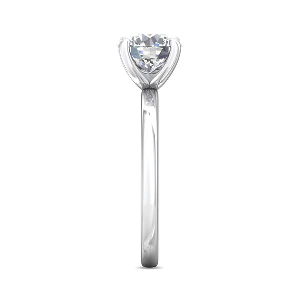 Platinum FlyerFit Solitaire Engagement Ring Image 4 Valentine's Fine Jewelry Dallas, PA