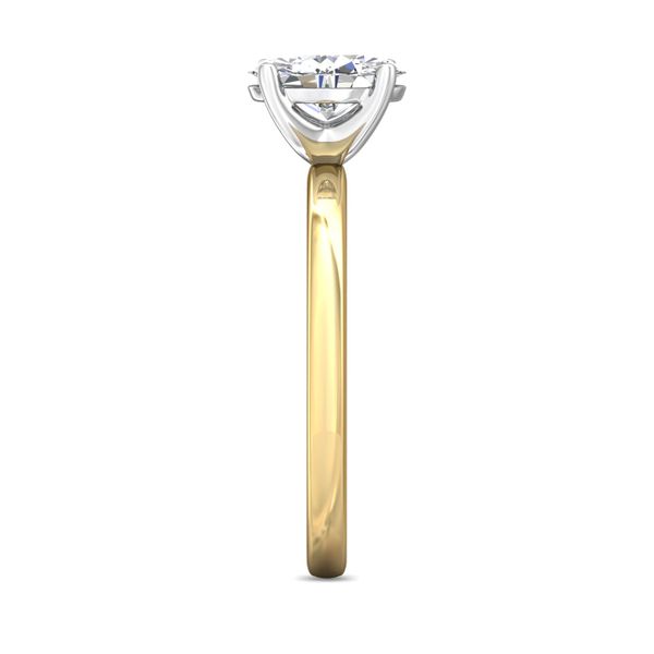 Flyerfit Solitaire 14K Yellow Gold Shank And Platinum Top Engagement Ring Image 4 Wesche Jewelers Melbourne, FL