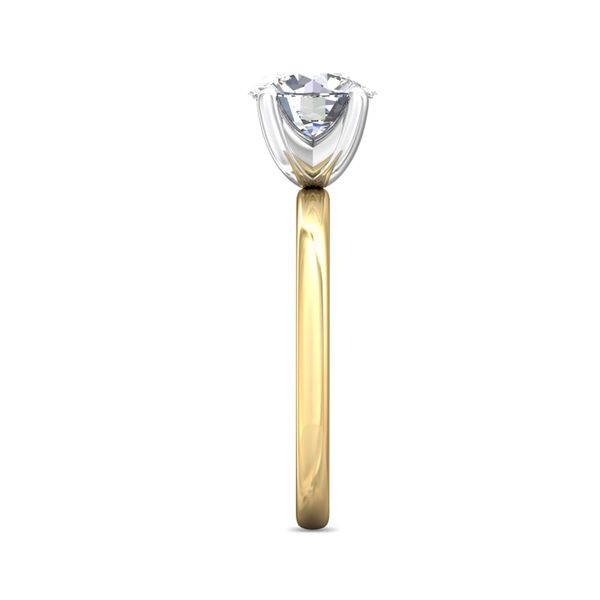 Flyerfit Solitaire 18K Yellow Gold Shank And Platinum Top Engagement Ring Image 4 Grogan Jewelers Florence, AL