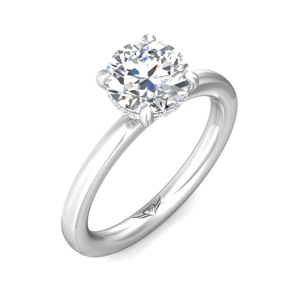 FlyerFit Solitaire Platinum Engagement Ring  Image 5 Becky Beauchine Kulka Diamonds and Fine Jewelry Okemos, MI