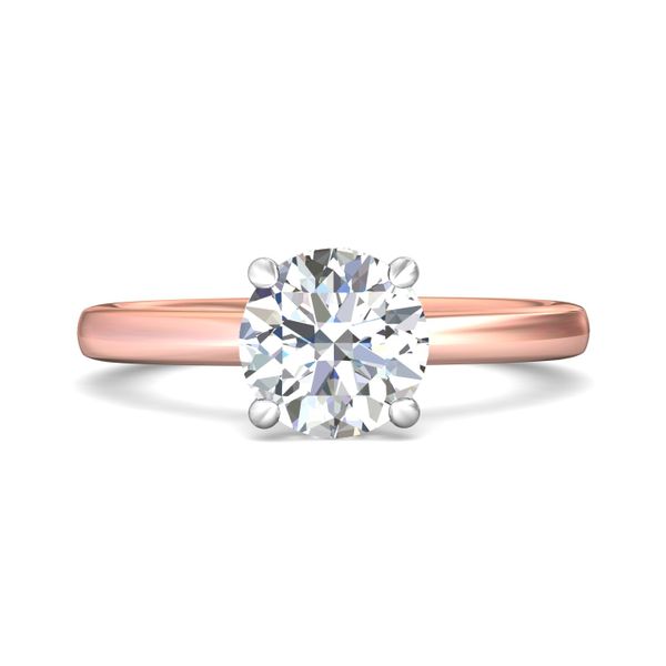 FlyerFit Solitaire 14K Pink Gold Shank And White Gold Top Engagement Ring  Christopher's Fine Jewelry Pawleys Island, SC