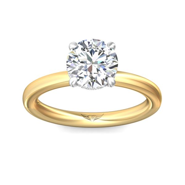 FlyerFit Solitaire 14K Yellow and 14K White Gold Engagement Ring  Image 2 Grogan Jewelers Florence, AL