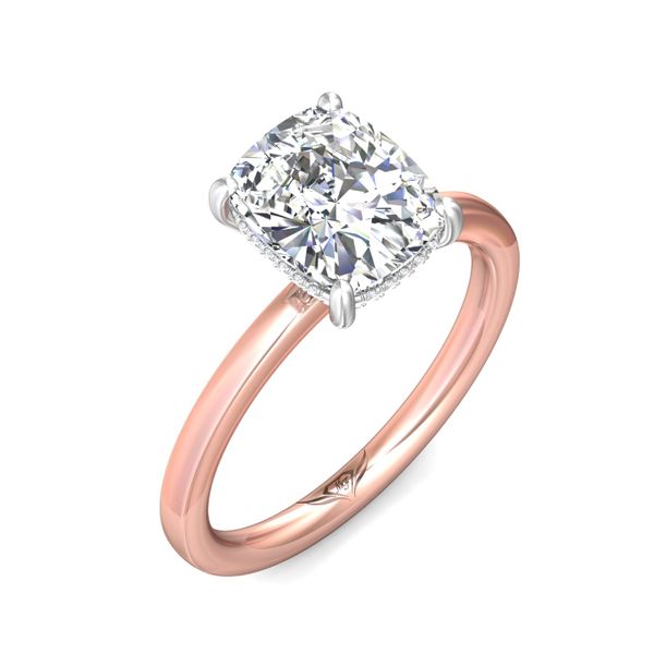 Flyerfit Solitaire 14K Pink Gold Shank And White Gold Top Engagement Ring H-I SI1 Image 5 Grogan Jewelers Florence, AL