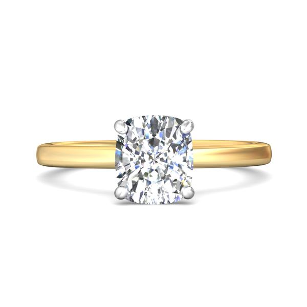 Flyerfit Solitaire 14K Yellow Gold Shank And Platinum Top Engagement Ring Grogan Jewelers Florence, AL