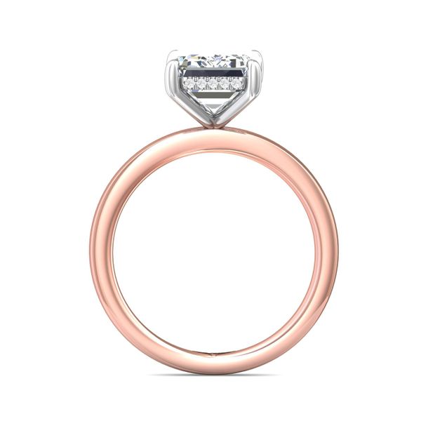 Flyerfit Solitaire 18K Pink Gold Shank And White Gold Top Engagement Ring H-I SI2 Image 3 Grogan Jewelers Florence, AL