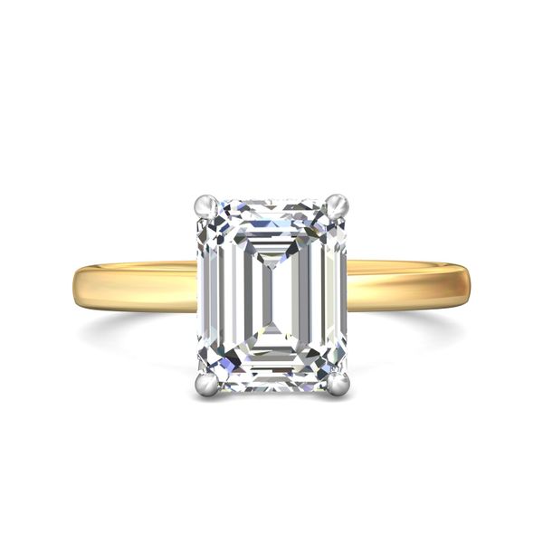 Flyerfit Solitaire 18K Yellow Gold Shank And White Gold Top Engagement Ring H-I SI2 Valentine's Fine Jewelry Dallas, PA