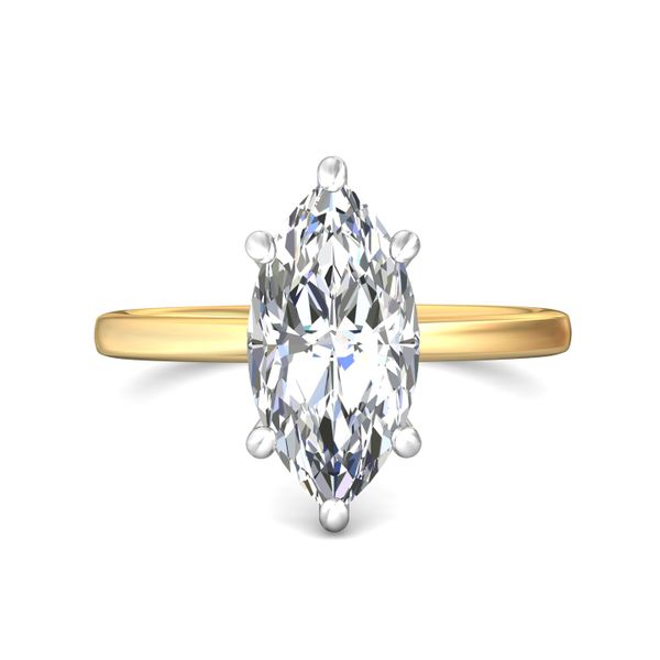 Flyerfit Solitaire 18K Yellow Gold Shank And Platinum Top Engagement Ring H-I SI2 Christopher's Fine Jewelry Pawleys Island, SC