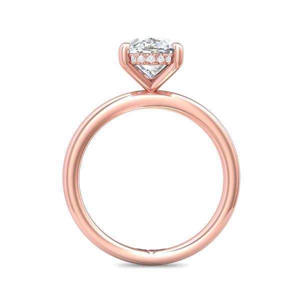 FlyerFit Solitaire 18K Pink Gold Engagement Ring  Image 3 Wesche Jewelers Melbourne, FL