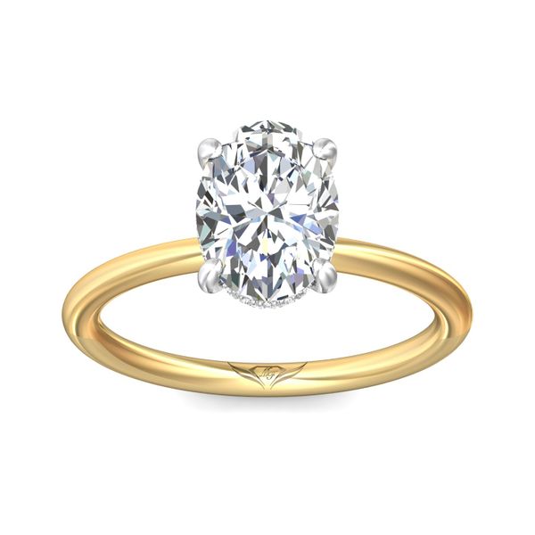FlyerFit Solitaire 14K Yellow and 14K White Gold Engagement Ring  Image 2 Becky Beauchine Kulka Diamonds and Fine Jewelry Okemos, MI