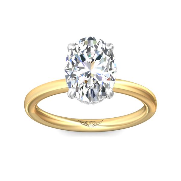 FlyerFit Solitaire 18K Yellow Gold Shank And White Gold Top Engagement Ring  Image 2 Christopher's Fine Jewelry Pawleys Island, SC