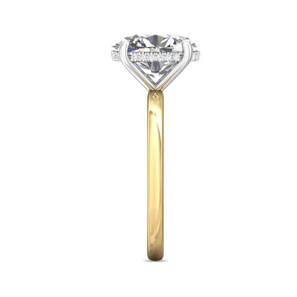 Flyerfit Solitaire 14K Yellow Gold Shank And Platinum Top Engagement Ring H-I SI1 Image 4 Wesche Jewelers Melbourne, FL