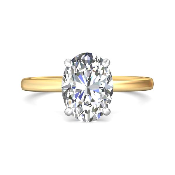 Flyerfit Solitaire 18K Yellow Gold Shank And Platinum Top Engagement Ring H-I SI2 Wesche Jewelers Melbourne, FL