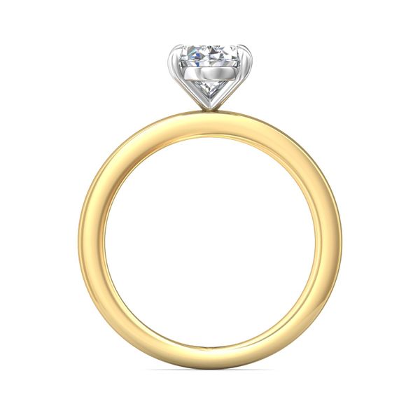 FlyerFit Solitaire 14K Yellow and 14K White Gold Engagement Ring Image 3 Meyers Jewelers Grove City, OH