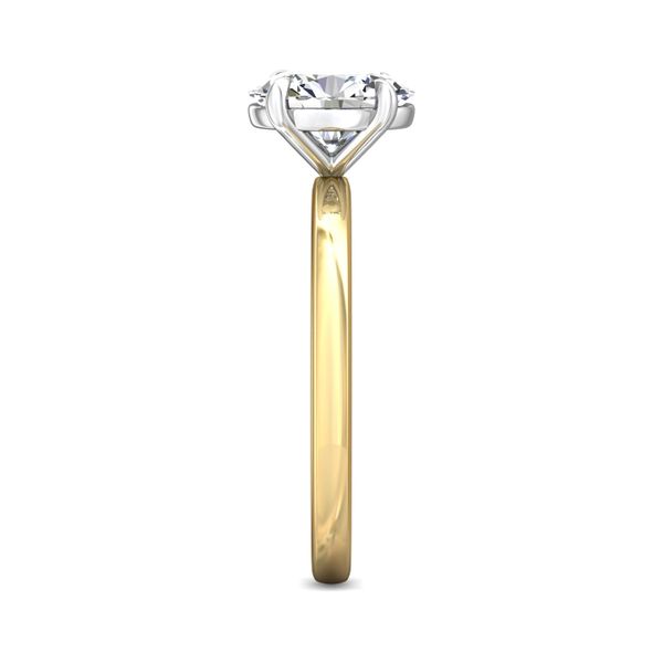 FlyerFit Solitaire 14K Yellow and 14K White Gold Engagement Ring Image 4 Meyers Jewelers Grove City, OH