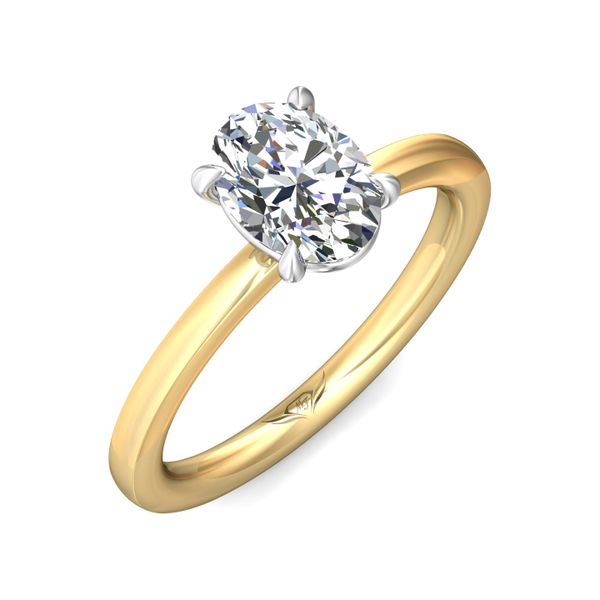 FlyerFit Solitaire 14K Yellow and 14K White Gold Engagement Ring Image 5 Meyers Jewelers Grove City, OH