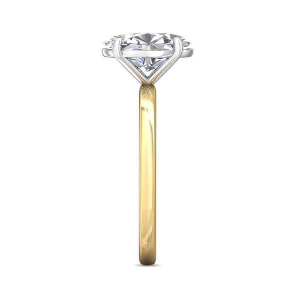 Flyerfit Solitaire 14K Yellow Gold Shank And Platinum Top Engagement Ring Image 4 Christopher's Fine Jewelry Pawleys Island, SC