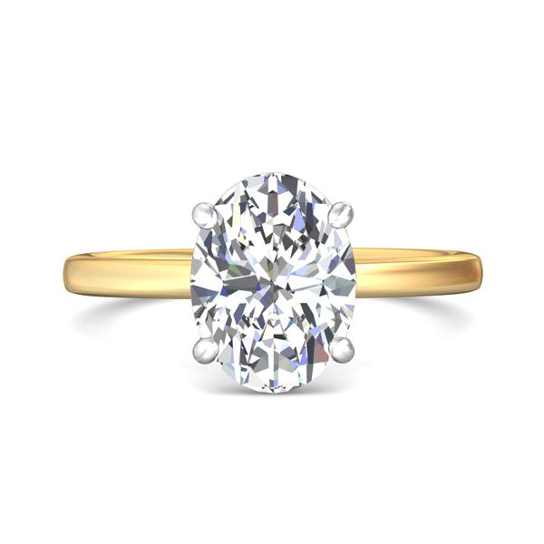 Flyerfit Solitaire 14K Yellow Gold Shank And Platinum Top Engagement Ring Christopher's Fine Jewelry Pawleys Island, SC