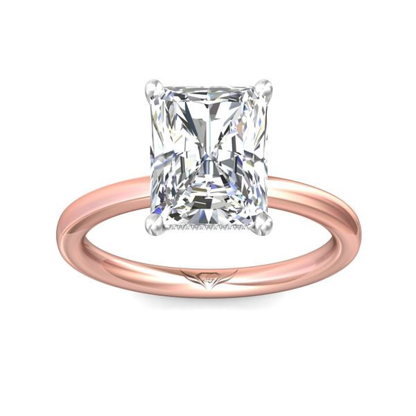Flyerfit Solitaire 14K Pink Gold Shank And White Gold Top Engagement Ring H-I SI1 Image 2 Grogan Jewelers Florence, AL