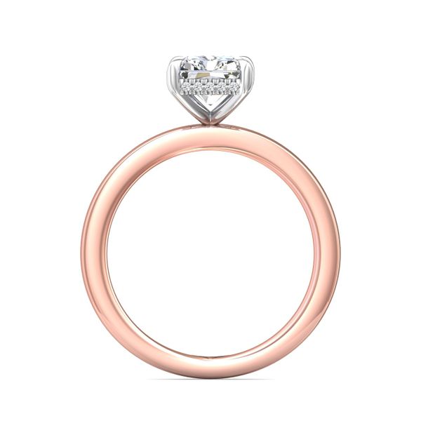 FlyerFit Solitaire 14K Pink Gold Shank And White Gold Top Engagement Ring H-I SI1 Image 3 Meyers Jewelers Grove City, OH