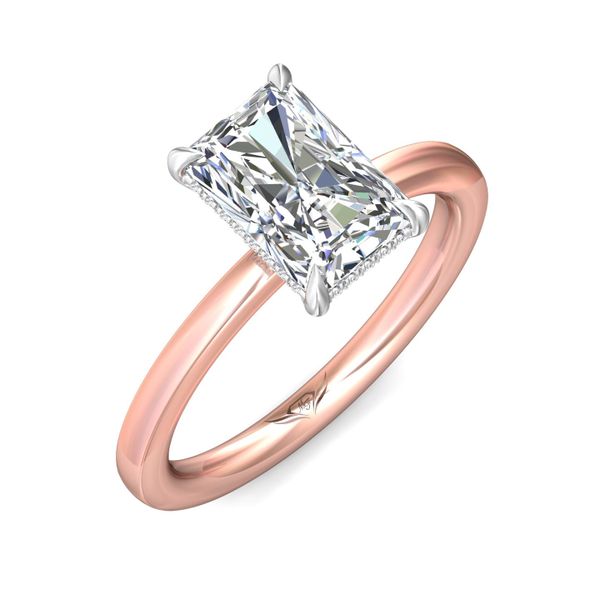 FlyerFit Solitaire 14K Pink Gold Shank And White Gold Top Engagement Ring H-I SI1 Image 5 Meyers Jewelers Grove City, OH