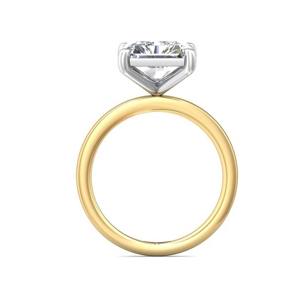 Flyerfit Solitaire 14K Yellow Gold Shank And Platinum Top Engagement Ring Image 3 Wesche Jewelers Melbourne, FL